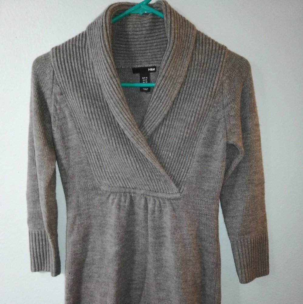H&M grey sweater dress size extra small